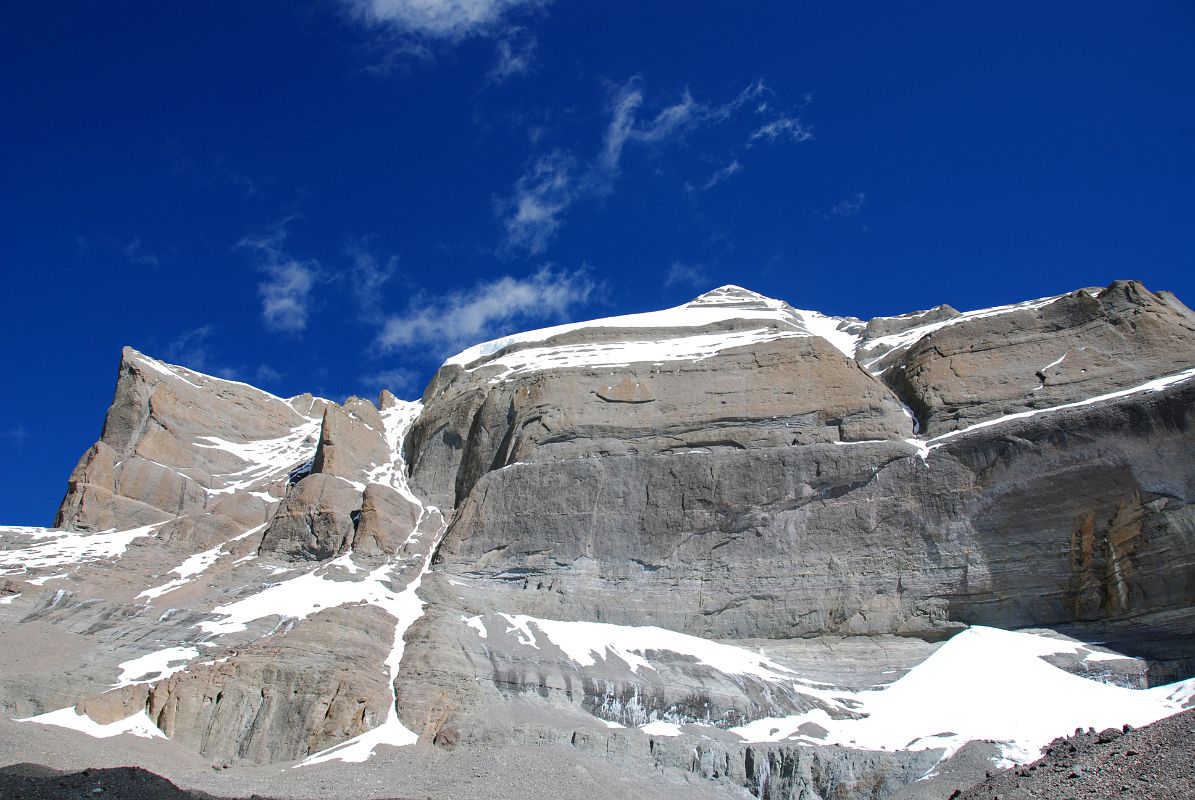 17 Looking Straight Up At Mount Kailash South Face And Atma Linga On Mount Kailash Inner Kora Nandi Parikrama As we get closer, we can look straight up at Mount Kailash South Face and Atma Linga (10:15)